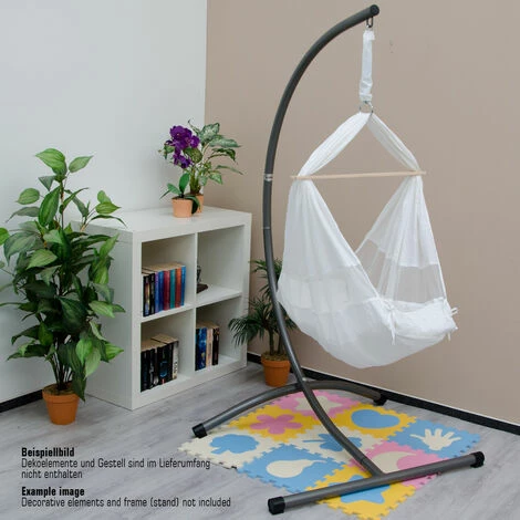 DuneDesign Hamac Pour Bébé 70x36x94cm Berceau Siège Suspendu Pour Babies Blanc - Weiss 6 DuneDesign Hamac Pour Bébé 70x36x94cm Berceau Siège Suspendu Pour Babies Blanc - Weiss – Image 4