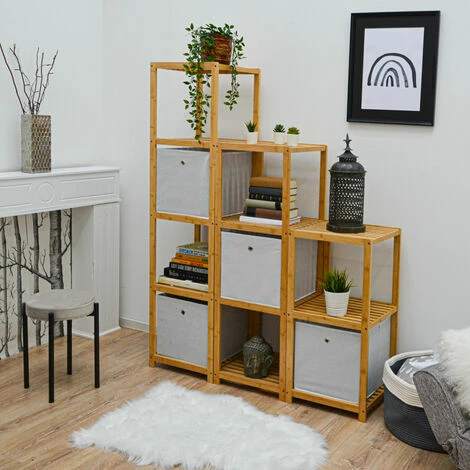 DuneDesign Set De 4 Boîtes De Rangement Ouvertes 33x38x33cm Tissu Pliant Pour Kallax Expedit 2 Oeillets En Métal Blanc - Weiss 4 DuneDesign Set De 4 Boîtes De Rangement Ouvertes 33x38x33cm Tissu Pliant Pour Kallax Expedit 2 Oeillets En Métal Blanc - Weiss – Image 2