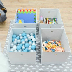 DuneDesign Set De 4 Boîtes De Rangement Ouvertes 33x38x33cm Tissu Pliant Pour Kallax Expedit 2 Oeillets En Métal Blanc - Weiss 10 DuneDesign Set De 4 Boîtes De Rangement Ouvertes 33x38x33cm Tissu Pliant Pour Kallax Expedit 2 Oeillets En Métal Blanc - Weiss -Outillage Soldes Boutique 10974283 4