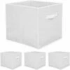 DuneDesign Set 4 Boîtes De Rangement Ouvertes 33x38x33cm Pliantes Pour étagère Kallax Expedit Anses En Tissu Blanc - Weiss 1 DuneDesign Set 4 Boîtes De Rangement Ouvertes 33x38x33cm Pliantes Pour étagère Kallax Expedit Anses En Tissu Blanc - Weiss -Outillage Soldes Boutique 10987242 1