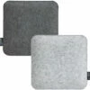 DUNEDESIGN 2 Coussins De Chaise Feutre Carré 35x35x2,5cm Oreiller D’Assise Réversible Gris - Grau