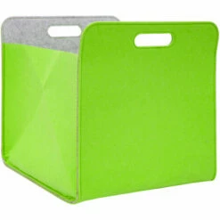 DUNEDESIGN Boîte De Rangement Feutre 33x33x38 Cm Kallax Panier Feutrine Étagère Ikea Vert - Grün