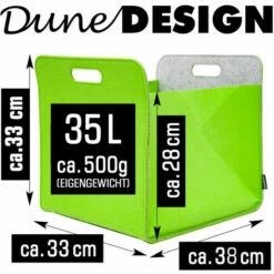 DUNEDESIGN Boîte De Rangement Feutre 33x33x38 Cm Kallax Panier Feutrine Étagère Ikea Vert - Grün -Outillage Soldes Boutique 11486253 3