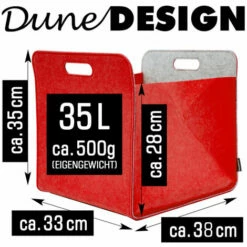 DUNEDESIGN Boîte De Rangement Feutre 33x33x38 Cm Kallax Panier Feutrine Étagère Ikea Rouge - Rot -Outillage Soldes Boutique 11486255 3