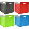 DUNEDESIGN 4 Boîtes De Rangement Feutre 33x33x38 Cm Kallax Panier Feutrine Ikea Multicolore - Bunt