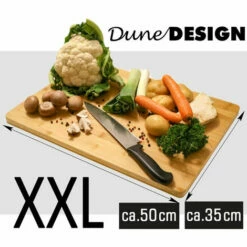 DUNEDESIGN Planche à Découper XL En Bambou 50x35x2 Cm Grande Tableau En Bois - Holzfarben -Outillage Soldes Boutique 11719526 5