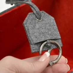 DuneDesign Sac En Faux Feutre 50x25x25cm à Provisions Bois 25kg Gris Rouge - Rot -Outillage Soldes Boutique 12736511 4