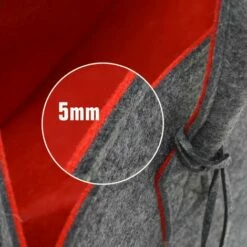 DuneDesign Sac En Faux Feutre 50x25x25cm à Provisions Bois 25kg Gris Rouge - Rot -Outillage Soldes Boutique 12736511 5