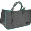 DuneDesign Sac En Faux Feutre 50x25x25cm à Provisions Bois 25kg Gris Turquoise - Grau -Outillage Soldes Boutique 12736512 1