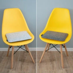 DUNEDESIGN Stuhlkissen Filz 2er Set Viereckig Grau 35x35cm - Grau 10 DUNEDESIGN Stuhlkissen Filz 2er Set Viereckig Grau 35x35cm - Grau -Outillage Soldes Boutique 16767978 4