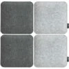 DUNEDESIGN 4 Coussins De Chaise En Feutre 35x35x3cm Coussin De Chaise Carré Réversible Gris - Grau -Outillage Soldes Boutique 16929287 1