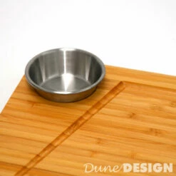 DUNEDESIGN Lot De 2 - Planche De Service Bambou Et Bol à Sauce - Assiette à Steak En Bois - Beige -Outillage Soldes Boutique 20415492 4