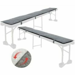 DUNEDESIGN 2x Coussin En Feutre Pour Banc à Bière 180x28x2cm Couverture De Siège Réversible - Anthrazit -Outillage Soldes Boutique 23515938 2