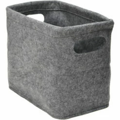 DUNEDESIGN Rangement Du Papier Toilette Boîte En Feutre Pour 4 Rouleaux Panier De Bain Gris - Grau