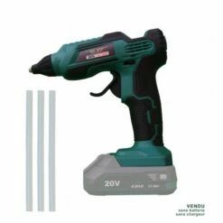 Pistolet A Colle Sans Fil 20v Silex® Ø10-12mm + 3 Batons De Colle Dia.11mm. (SANS BATTERIE NI CHARGEUR )