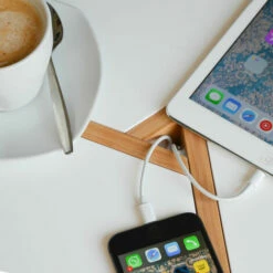 DUNEDESIGN Table D'Appoint Scandinave 40x45cm Blanche Table De Chevet Ronde Basse En Bois - Weiss -Outillage Soldes Boutique 27572510 3