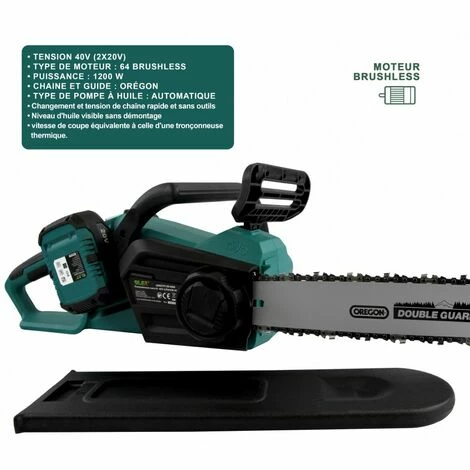 SILEX Tronçonneuse Sans Fil à Batterie 40V SLX ® - MoteurBrushless - Guide /chaîne Oregon 35 Cm ( Sans Batterie Ni Chargeur ) 4 SILEX Tronçonneuse Sans Fil à Batterie 40V SLX ® - MoteurBrushless - Guide /chaîne Oregon 35 Cm ( Sans Batterie Ni Chargeur ) – Image 2