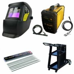 Pack Poste à Souder MMA IGBT/inverter 200A + Cagoule 100KNO +chariot + 50 électrodes Silex ®