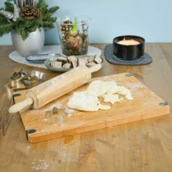 DUNEDESIGN Planche à Découper En Bois Massif Avec Bec Verseur 44x30x2cm Planche Antidérapan - Holzfarben -Outillage Soldes Boutique 35523863 3