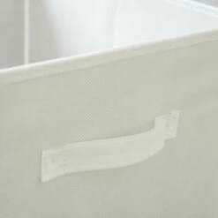 DUNEDESIGN 4 Boîtes De Rangement Kallax 33x38x33 Cube En Tissu Avec Poignée Panier Pliable - Weiss -Outillage Soldes Boutique 35617194 4