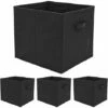 DUNEDESIGN 4 Boîtes De Rangement Kallax 33x38x33 Cube En Tissu Avec Poignée Panier Pliable - Schwarz -Outillage Soldes Boutique 35628779 1
