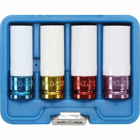 SILEX Jeu De Douilles De Puissance Avec Protection | 12,5 Mm (1/2) | 17 / 19 / 21 / 22 Mm | 4 Pièces 3 SILEX Jeu De Douilles De Puissance Avec Protection | 12,5 Mm (1/2) | 17 / 19 / 21 / 22 Mm | 4 Pièces