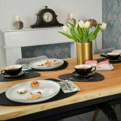 DUNEDESIGN Galets En Feutre Set De Table 16 Pièces Dessous De Plats 4 Résistant à Chaleur - Anthrazit Grau -Outillage Soldes Boutique 37735504 4