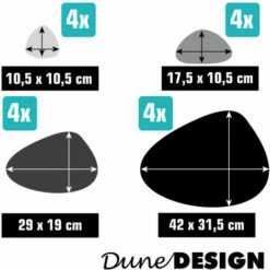 DUNEDESIGN Galets En Feutre Set De Table 16 Pièces Dessous De Plats 4 Résistant à Chaleur - Anthrazit Grau -Outillage Soldes Boutique 37735504 5