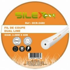 Bobine Fil De Coupe Dual LINE 80m X 2,4mm ø Silex® Gamme PRO