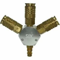 SILEX Connecteur D'air Rapide à 3 Voies 1/4 '' NPT En Laiton