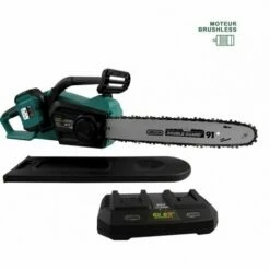 SILEX Tronçonneuse Sans Fil à Batterie 40V SLX ® + Chargeur + 2 Batteries 6 Ah - Moteur Brushless - Guide /chaîne Oregon 35 Cm