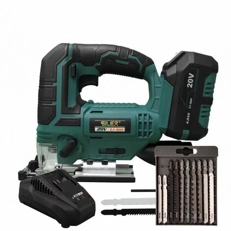 Scie Sauteuse Sans Fil 20 V Silex® ( Batterie 6 Ah ) + Jeu De Lames De Scie Sauteuse | 10 Pièces 3 Scie Sauteuse Sans Fil 20 V Silex® ( Batterie 6 Ah ) + Jeu De Lames De Scie Sauteuse | 10 Pièces