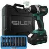 Clé à Chocs 20V Sans Fil Silex® 20V Moteur Brushless (1 X 6.0Ah Batterie Lithium SLX ) + 9 Douilles à Choc -Outillage Soldes Boutique 43998446 1
