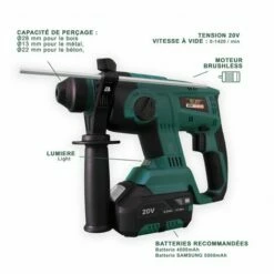 Pack Clé à Chocs 20V Sans Fil Silex® 20V (1 X Batterie 6 Ah SLX Lithium ) + Visseuse à Choc + Perforateur + Perceuse -Outillage Soldes Boutique 43998469 5