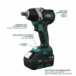 Pack Clé à Chocs 20V Sans Fil Silex® 20V (1 X Batterie 6 Ah SLX Lithium ) + Visseuse à Choc + Perceuse à Percussion -Outillage Soldes Boutique 43998470 3