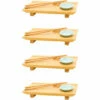 DUNEDESIGN 4 Assiettes De Service Pour Sushi - Plats En Bambou 27x16x4 Vaisselle Avec Bols - Braun -Outillage Soldes Boutique 44092478 1