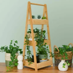 DUNEDESIGN 100% Bambou Etagère De Bain Avec 3 Paniers En Bois - 30x26x78 Cuisine Et Bain - Braun -Outillage Soldes Boutique 47040124 3