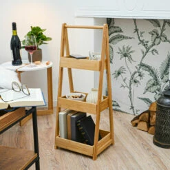 DUNEDESIGN 100% Bambou Etagère De Bain Avec 3 Paniers En Bois - 30x26x78 Cuisine Et Bain - Braun -Outillage Soldes Boutique 47040124 5