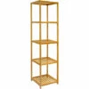 DuneDesign Étagère En Bois 38x39,5x162,5cm 5 Tablettes Superposées Lattes En Bambou Meuble à Rayonnages De Salle De Bain - Braun -Outillage Soldes Boutique 49704371 1