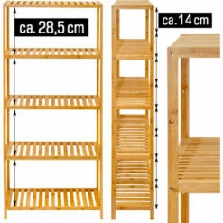 DuneDesign Rayonnage 130x60 Cm Pour Cuisine Et Salle De Bain En Bois De Bambou - Holzfarben -Outillage Soldes Boutique 49704801 3