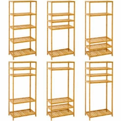 DuneDesign Rayonnage 130x60 Cm Pour Cuisine Et Salle De Bain En Bois De Bambou - Holzfarben -Outillage Soldes Boutique 49704801 4