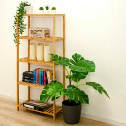 DuneDesign Rayonnage 130x60 Cm Pour Cuisine Et Salle De Bain En Bois De Bambou - Holzfarben -Outillage Soldes Boutique 49704801 5