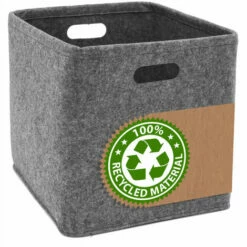 DUNEDESIGN Cube De Rangement 33x33x33 - Box Rangement Compatible Avec Etagere Ikea Kallax - Grau