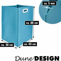 DUNEDESIGN 100l Grande Paniere A Linge Sale En Feutre 43x38x60 Panier A Linge Sale Pliable - Blau -Outillage Soldes Boutique 69758632 5