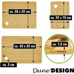 DUNEDESIGN Set De 3 Planche à Découper En Bambou - 33x22cm Planche En Bois - Rainure à Jus - Braun 11 DUNEDESIGN Set De 3 Planche à Découper En Bambou - 33x22cm Planche En Bois - Rainure à Jus - Braun -Outillage Soldes Boutique 82405706 5